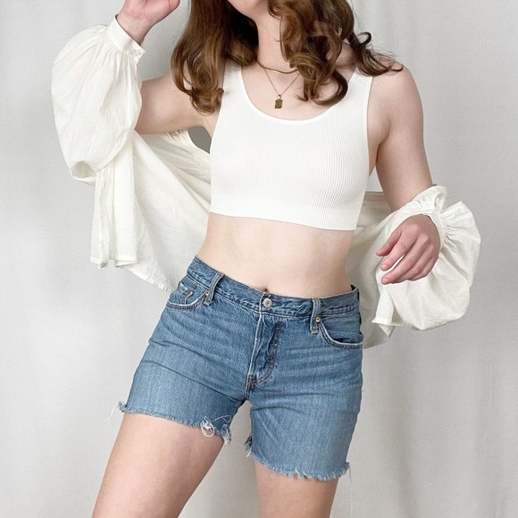 Levi's Pants - Vintage Levi's 501s High Rise Button Fly Distressed Cut Off Denim Jean Shorts 29